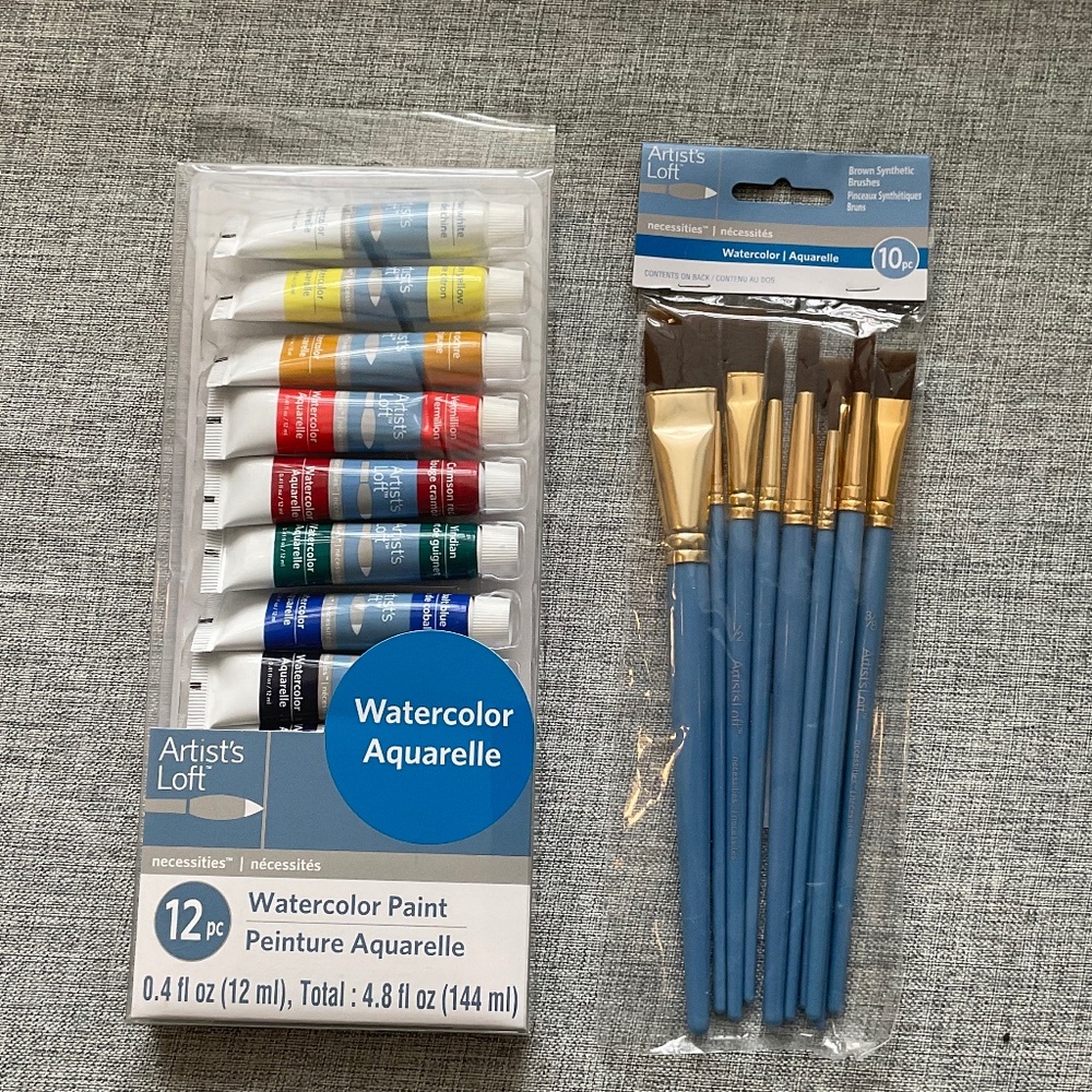 Brand new Artist Loft watercolor paint and brush